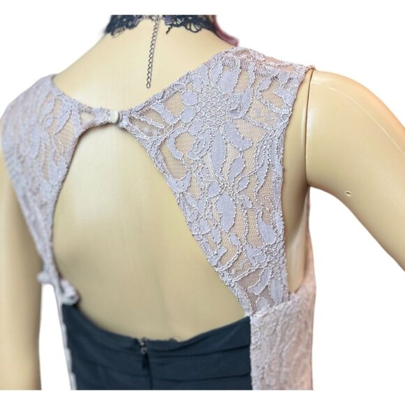 Adrianna Papell Women's Haley Dress Side Lace Detail Bodycon Racy Glam - Picture 6 of 6